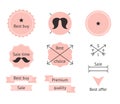 Sale labels in hipster style