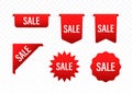 Sale labels. Stickers for Sale Arrival shop product tags. Vector stock illustration