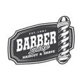 Barber Shop Hair Salon Hair Stylist Vintage logo Luxury Pomade Retro Royal Vector