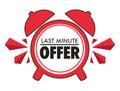 Sale, last minute offer, alarm clock isolated icon Royalty Free Stock Photo