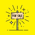 For sale line icon Royalty Free Stock Photo