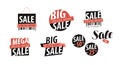 Sale logo or label. Shopping, closeout, discount, cheap price icon. Vector illustration Royalty Free Stock Photo