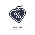 sale love icon on white background. Simple element illustration from Commerce concept