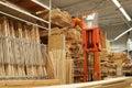 Sale of lumber. Large selection of lumber. Minsk, Belarus - april, 2022