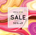 Sale. Marbling. Marble texture. Discount. Vector abstract colorful background. Paint splash. Colorful fluid. Shopping