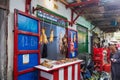 TETOUAN, MOROCCO - MAY 24, 2017: Sale of meats on the old food market in historical part of Tetouan in Northern Morocco Royalty Free Stock Photo