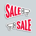 Sale megaphone sticker design