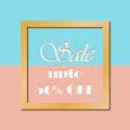 Sale message announcement pink green white