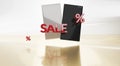 Sale mobile phone 3d-illustration Royalty Free Stock Photo