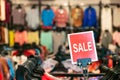 Sale mock up advertise display frame setting display  in the shopping department store. Shopping sale sign. Shopping concept, Royalty Free Stock Photo