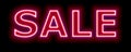 Sale neon sign promoting sales