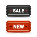 Sale and New Tickets - Business Labels Set.