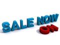 On Sale Now in 3D Royalty Free Stock Photo