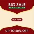 Ramadan Big Sale up to 50% off Vector Template Design Illustration
