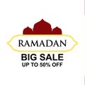 Ramadan Big Sale up to 50% off Vector Template Design Illustration