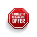 Sale offer road sign button Royalty Free Stock Photo