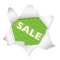 Sale paper explode green