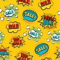 Sale pattern vector background. Royalty Free Stock Photo