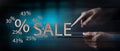 Sale percent discount 3D illustration