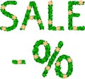 Sale Percent Letters