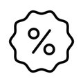 Sale percent line icon