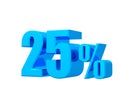 25% off,discount, Sales promotion,offer banner 3D rendering on white background