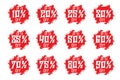 Sale Percentage Discount Tags Vector Badges Set Template