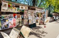 Sale of pictures on the embankment of the river Seine. Paris