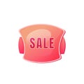 Sale pink vector board sign illustration Royalty Free Stock Photo