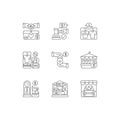 Sale pixel perfect linear icons set