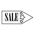 Sale pointer icon, outline style