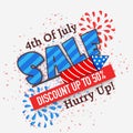Sale Poster or Banner for American Independence Day.