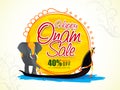 Sale Poster, Banner or Flyer for Onam celebration.