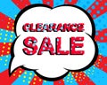 Sale poster with CLEARANCE SALE text. Advertising vector banner Royalty Free Stock Photo