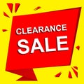 Sale poster with CLEARANCE SALE text. Advertising vector banner Royalty Free Stock Photo