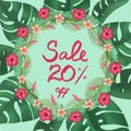 Sale poster discount twenty 20 % percent off promotion banner