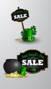 Sale poster for St. Patrick s Day. Vector Royalty Free Stock Photo