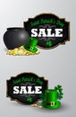 Sale poster for St. Patrick s Day. Vector Royalty Free Stock Photo