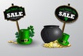 Sale poster for St. Patrick s Day. Vector Royalty Free Stock Photo