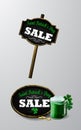 Sale poster for St. Patrick s Day. Vector Royalty Free Stock Photo