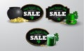 Sale poster for St. Patrick s Day. Vector Royalty Free Stock Photo