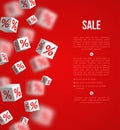 Sale Poster. Vector Illustration. Design Template Royalty Free Stock Photo