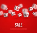 Sale Poster. Vector Illustration. Design Template Royalty Free Stock Photo