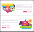 Sale Premium Quality Promo Labels Online Posters Royalty Free Stock Photo
