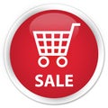 Sale premium red round button Royalty Free Stock Photo