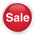 Sale premium red round button Royalty Free Stock Photo