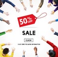 Sale Price Tag Promotion Discount Homepage Concept Royalty Free Stock Photo