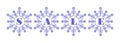 Winter sale icon blue letters on snowflakes white background