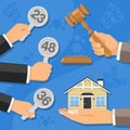 Sale of real estate at auction Royalty Free Stock Photo