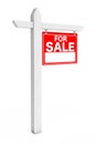 For Sale Real Estate Sign. 3d Rendering Royalty Free Stock Photo